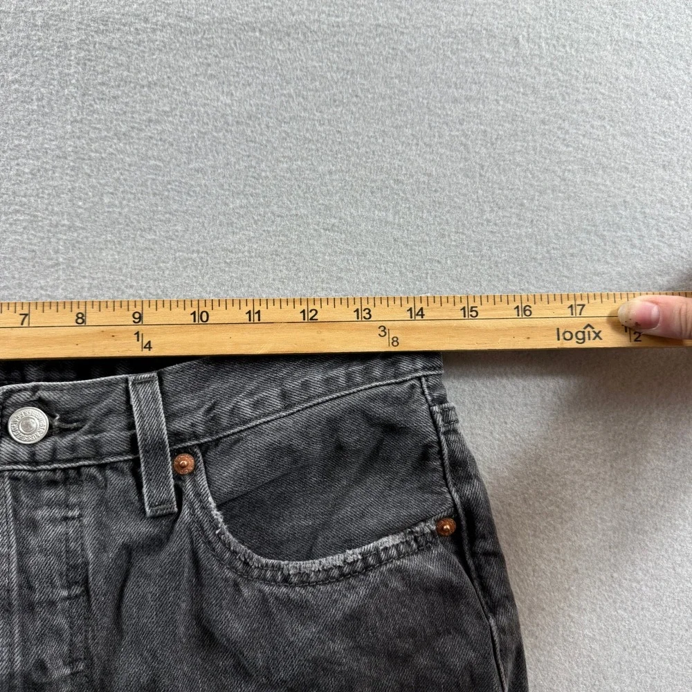 Levi Strauss & Co 501 Jeans Men 34 Grey Raw Hem Straight Leg 29x25